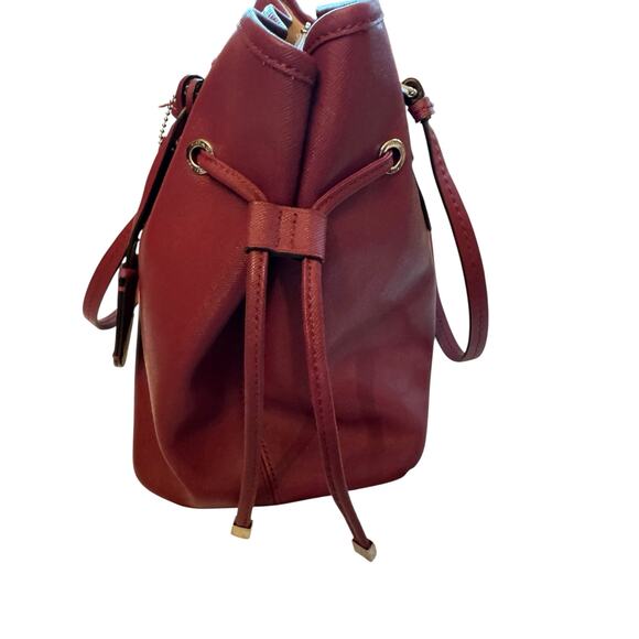 Coach F29362 Town Tote/ Purse Crossgrain Shoulder Bag – Mulberry /pink /red - Picture 10 of 13